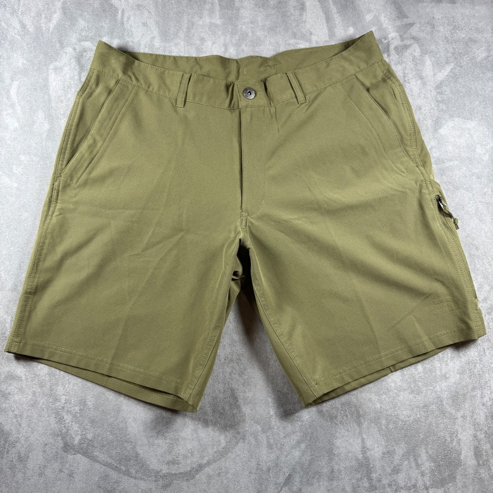 The North Face Rolling Sun FlashDry Hiking Shorts Men's 36 Olive Green Packable